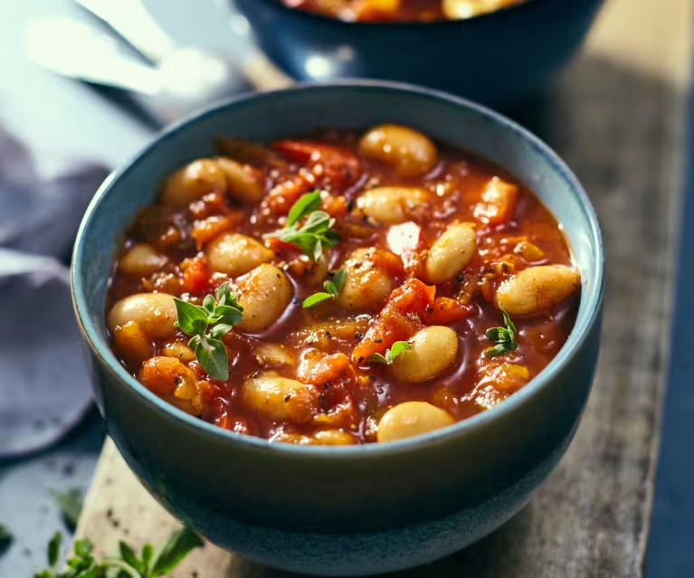 Bohnen in tomatenbasierten Eintöpfen: